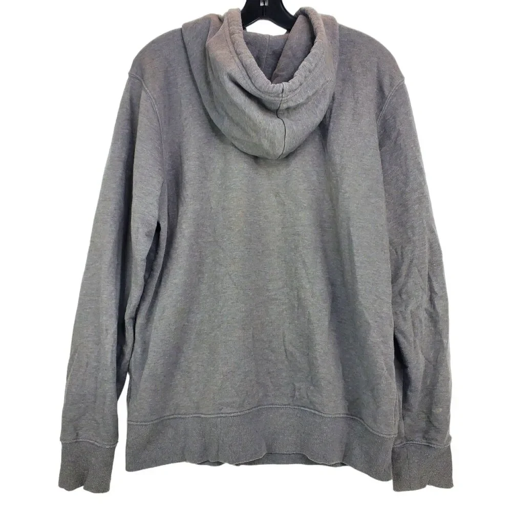 THE NORTH FACE Sweater Mens Medium Gray NEVER STOP EXPLORING Spell Out Hoodie